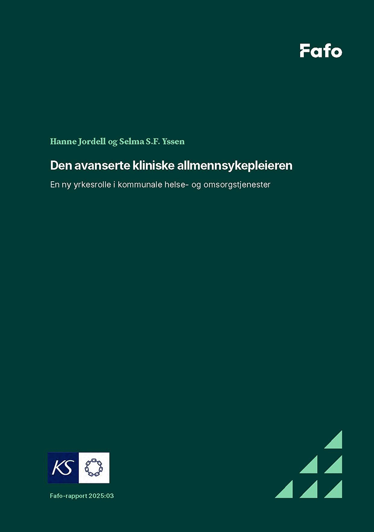 Fafo.no: Den avanserte kliniske allmennsykepleieren: En ny yrkesrolle i kommunale helse- og omsorgstjenester