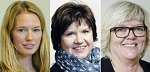 FORSKERNE Silje Andresen (t.v.), Anne Hege Strand og Anne Mette Ødegård har skrevet rapporten Fagforbundets ungdomsbarometer 2017